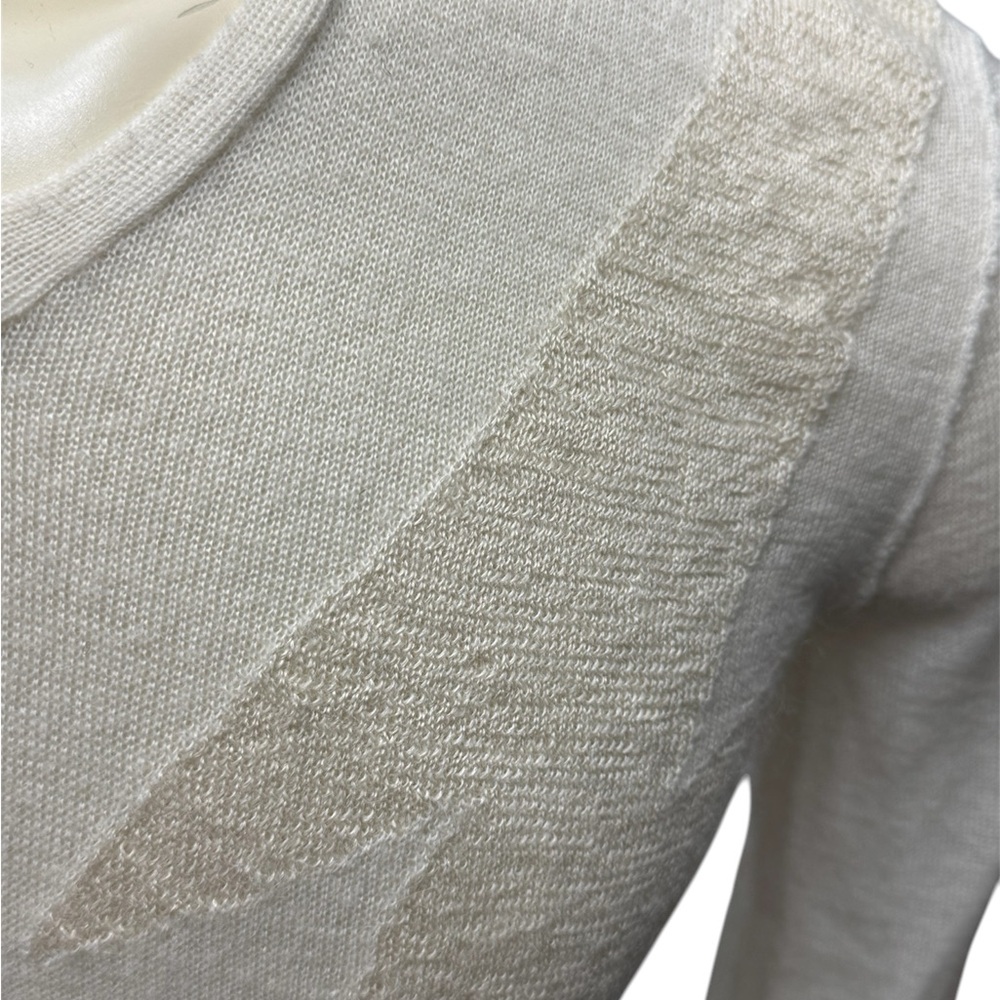 john varvatos collection Fine Knit Silk & Cotton V-Neck Sweater Size Small $398 - Picture 4 of 7